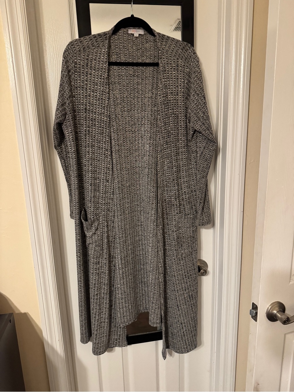LuLaRoe Gray Open-Front Long Cardigan